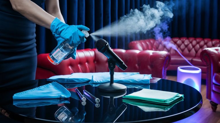 cleaning methods between singing sessions
