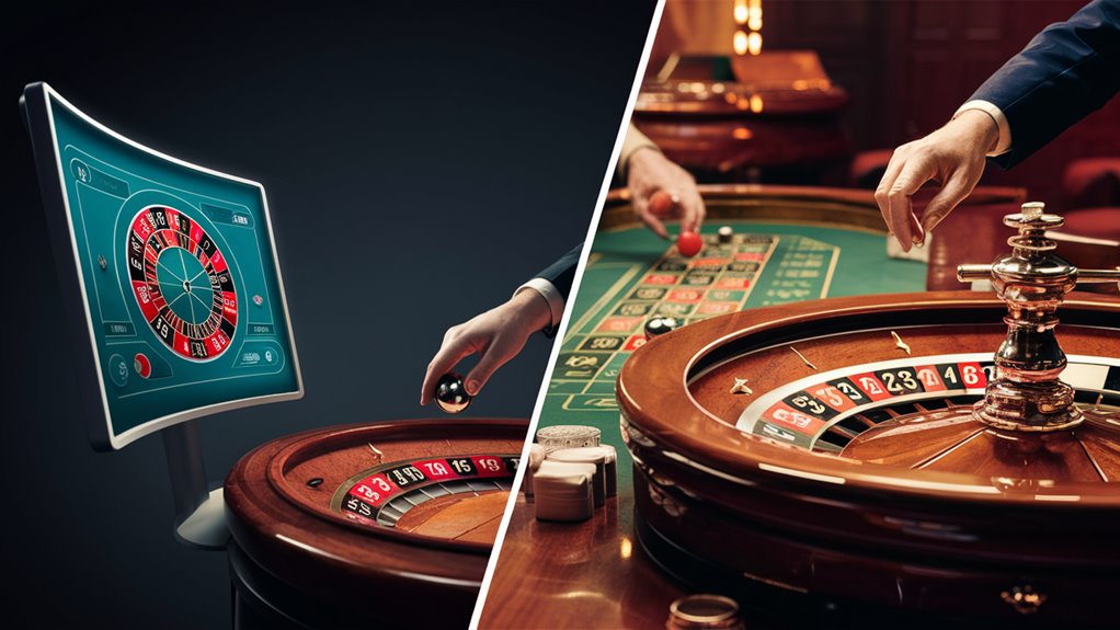 virtual versus physical roulette