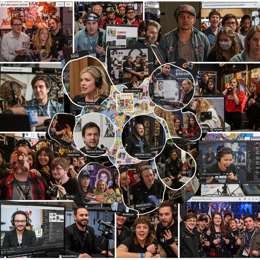 겹겹이 이어진 방송 장면 속에서 온카스터디의 보안적 신뢰처럼 서로의 이야기가 교차하는 커뮤니티의 흐름